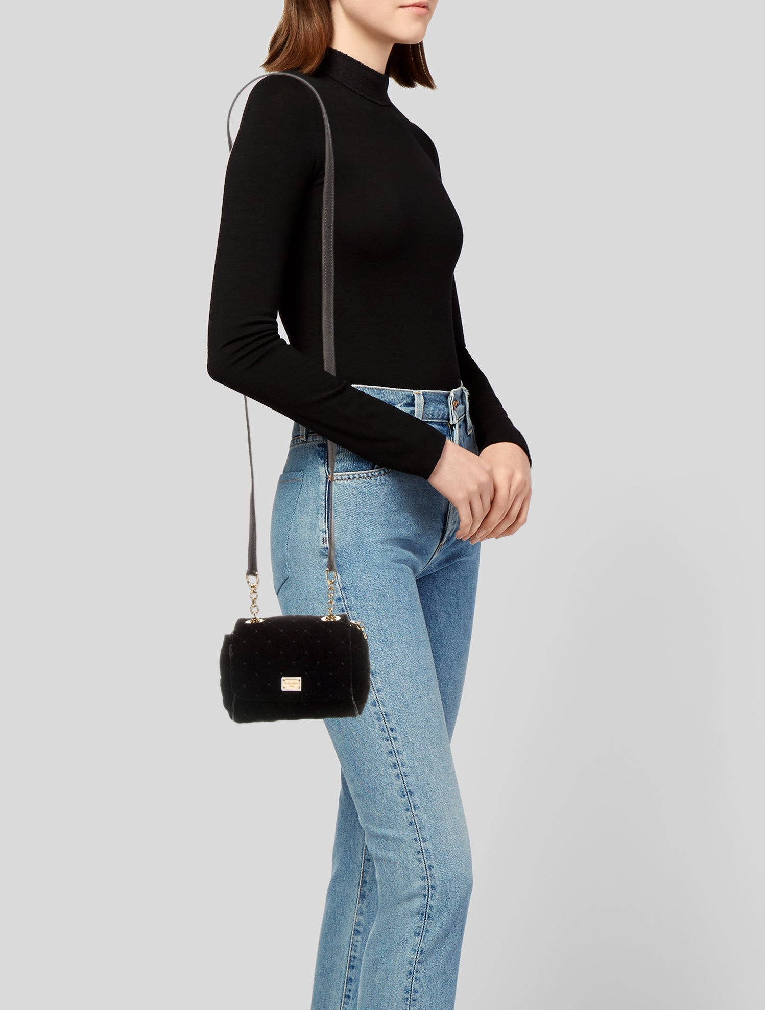 Dolce & Gabbana Velvet Shoulder Bag