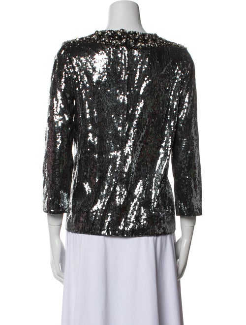 Dolce & Gabbana Crew Neck Three-Quarter Sleeve Blouse