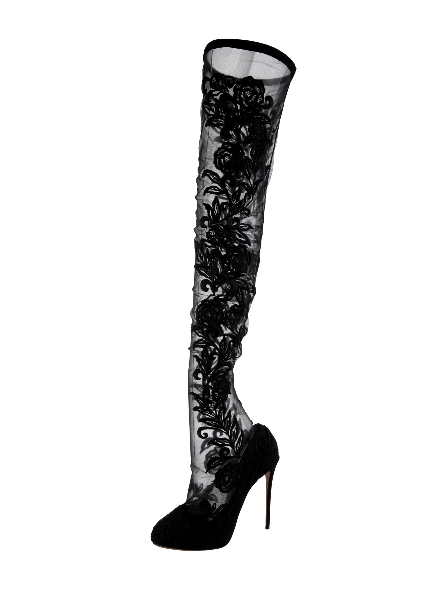 Dolce & Gabbana Lace Lace Pattern Boots