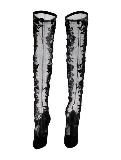 Dolce & Gabbana Lace Lace Pattern Boots
