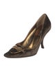 Dolce & Gabbana Velvet Leather Trim Embellishment Pumps