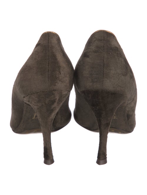Dolce & Gabbana Velvet Leather Trim Embellishment Pumps