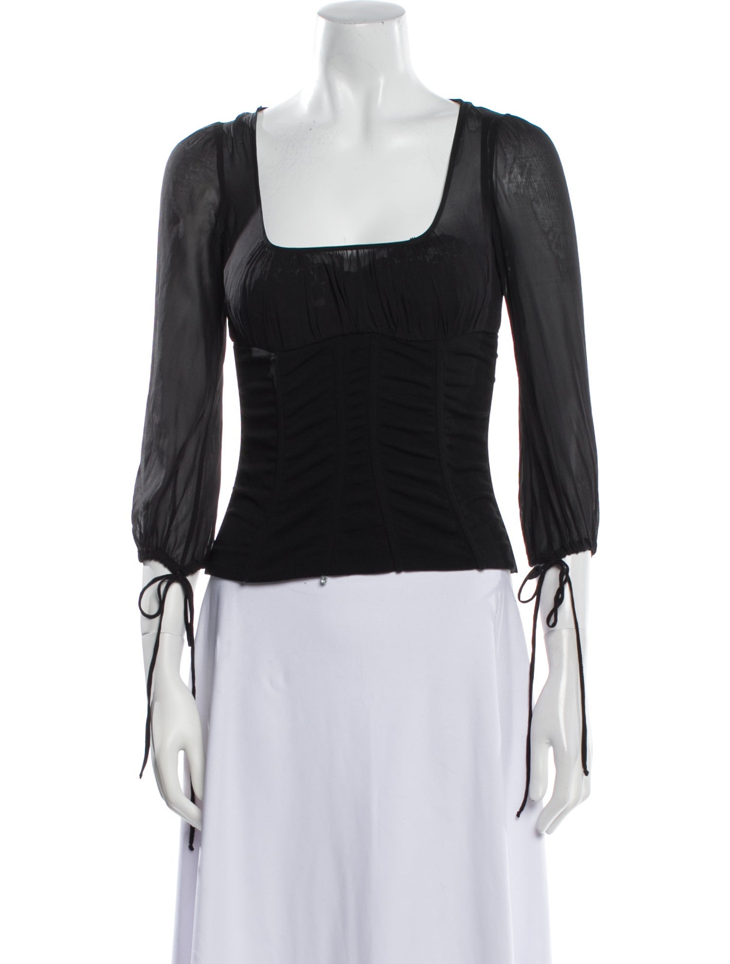 Dolce & Gabbana Vintage Square Neckline Crop Top