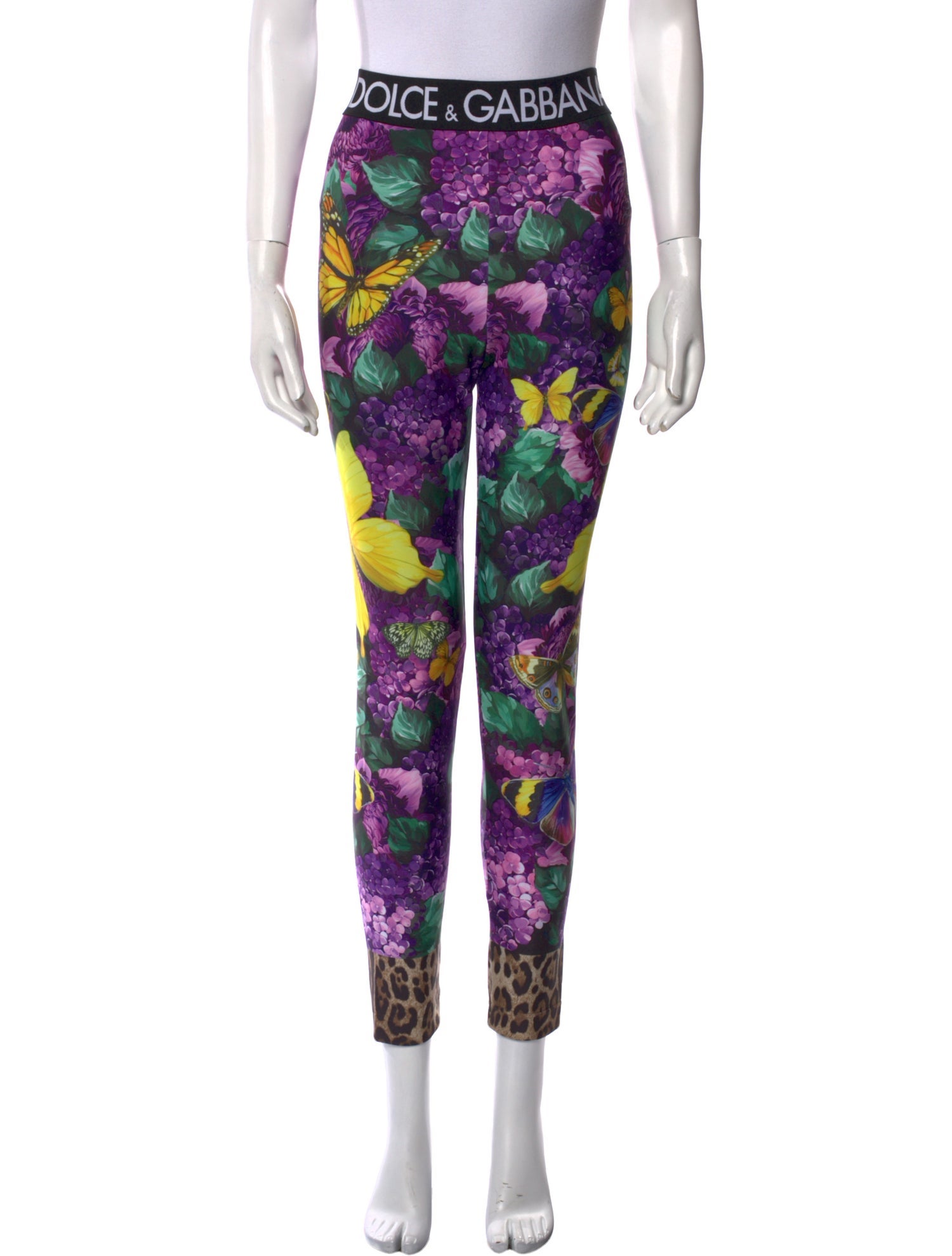 Dolce & Gabbana Floral Print Skinny Leg Pants
