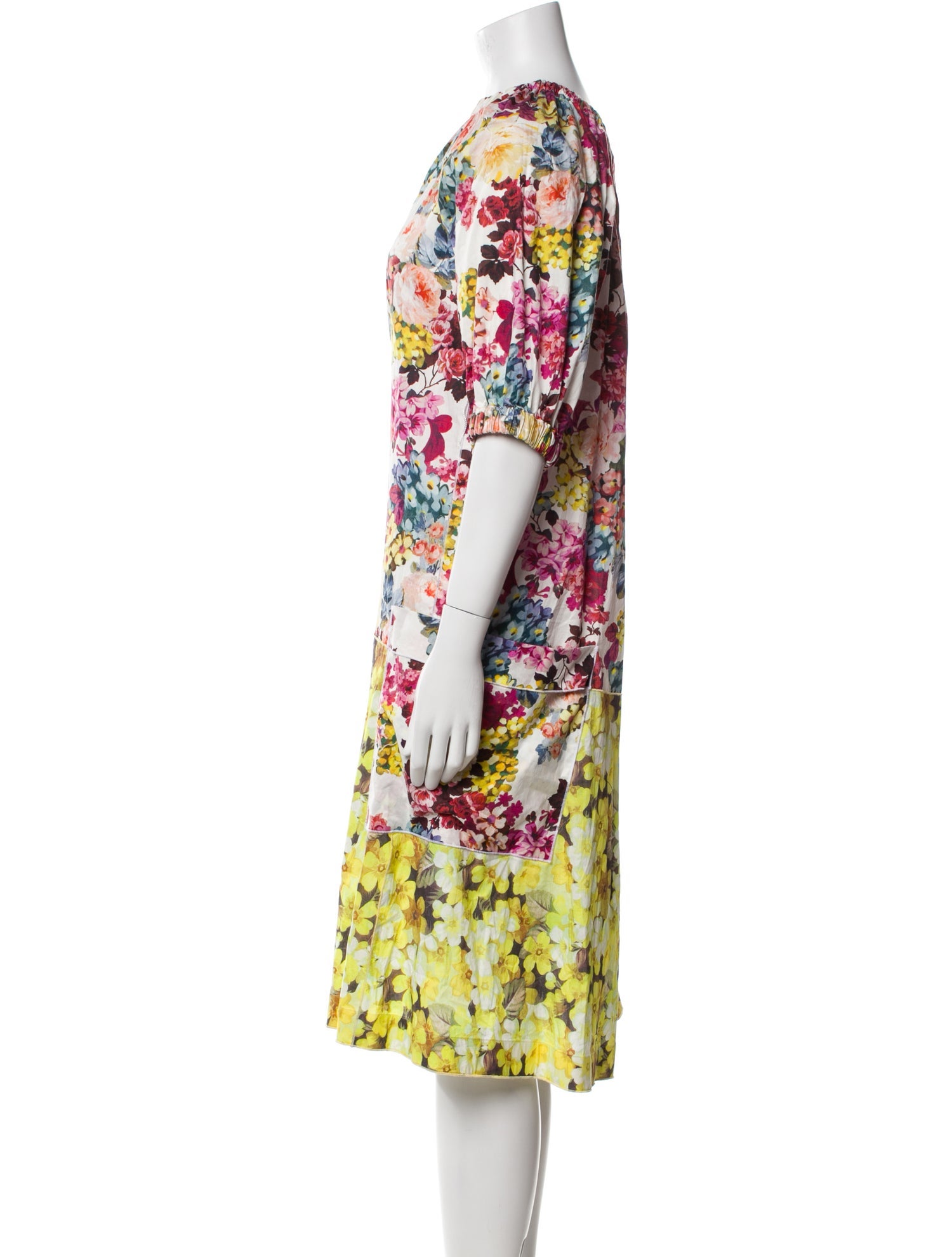 D&G Floral Print Midi Length Dress