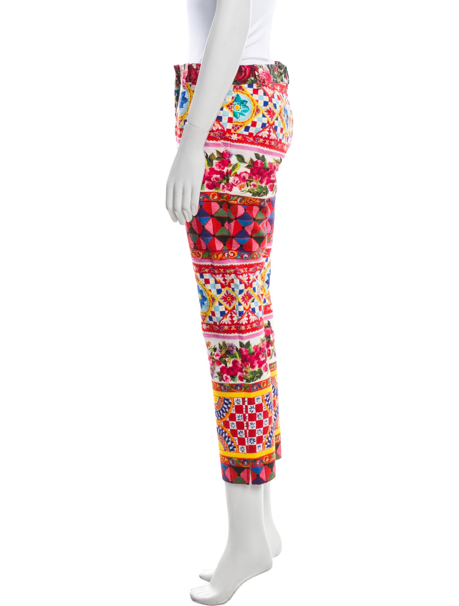 Dolce & Gabbana Printed Straight Leg Pants