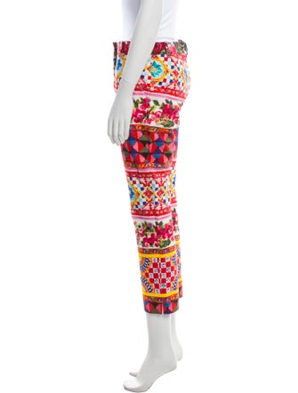 Dolce & Gabbana Printed Straight Leg Pants