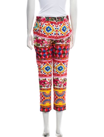 Dolce & Gabbana Printed Straight Leg Pants