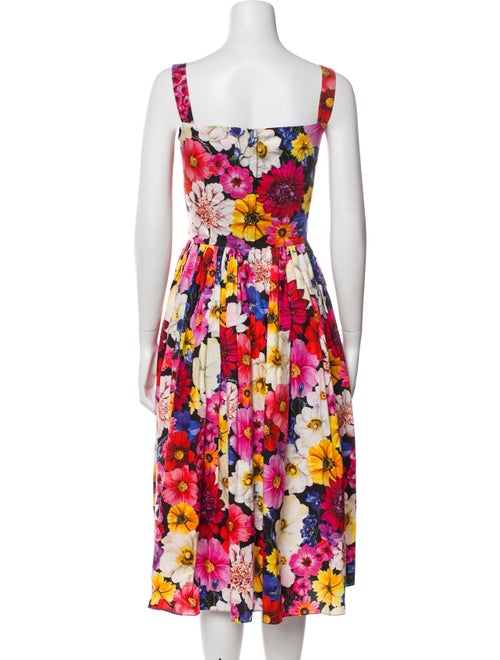 Dolce & Gabbana Floral Print Midi Length Dress