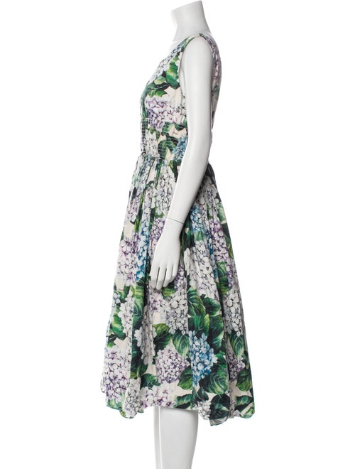 D&G Floral Print Midi Length Dress