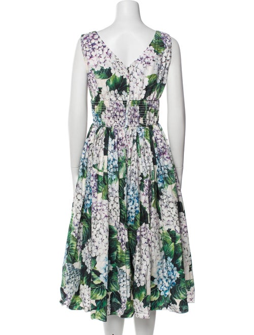 D&G Floral Print Midi Length Dress