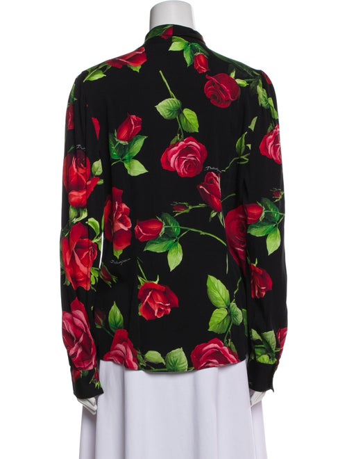 Dolce & Gabbana Silk Floral Print Polo