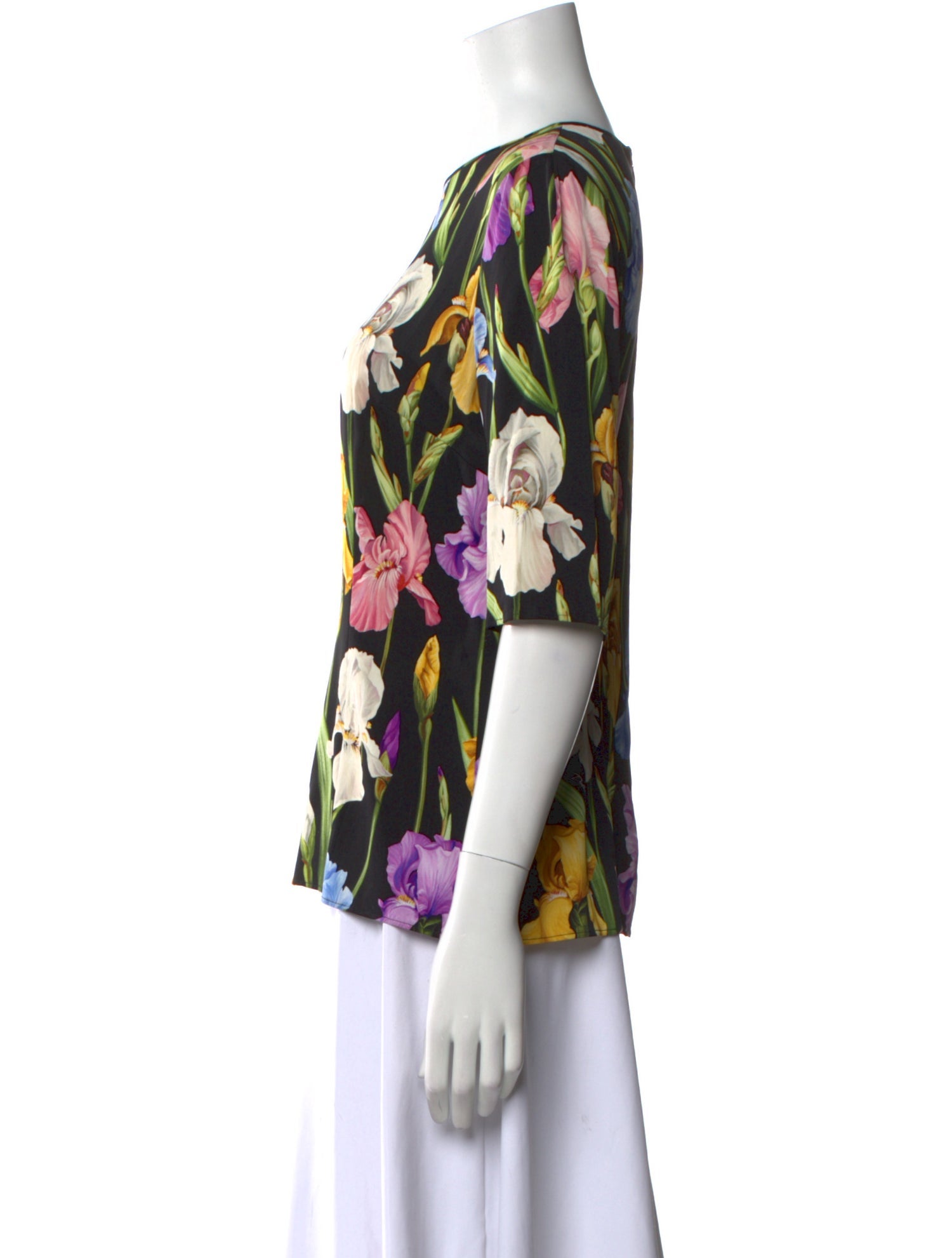 Dolce & Gabbana Silk Floral Print Blouse