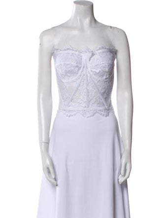 Dolce & Gabbana Lace Strapless Crop Top w/ Tags