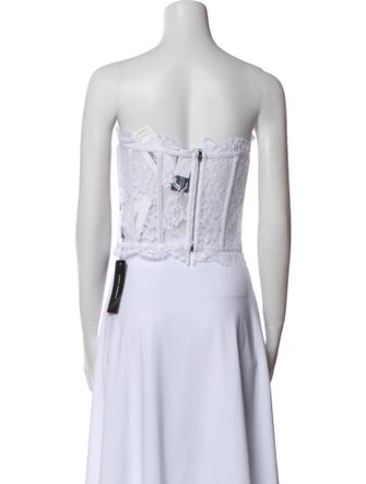 Dolce & Gabbana Lace Strapless Crop Top w/ Tags