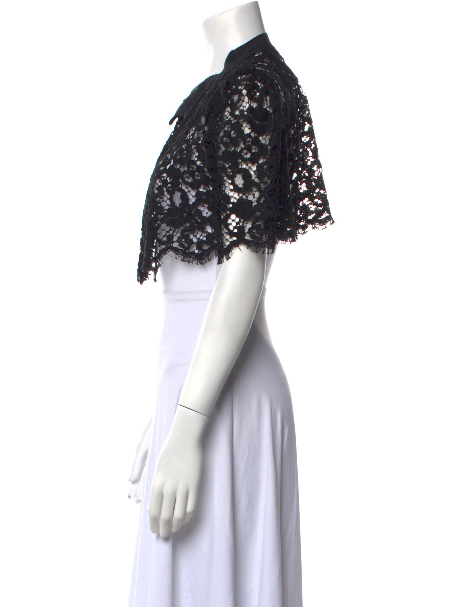 Dolce & Gabbana Lace Pattern Crew Neck Crop Top