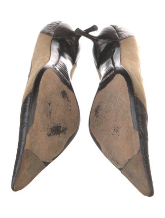 Dolce & Gabbana Suede Colorblock Pattern Pumps