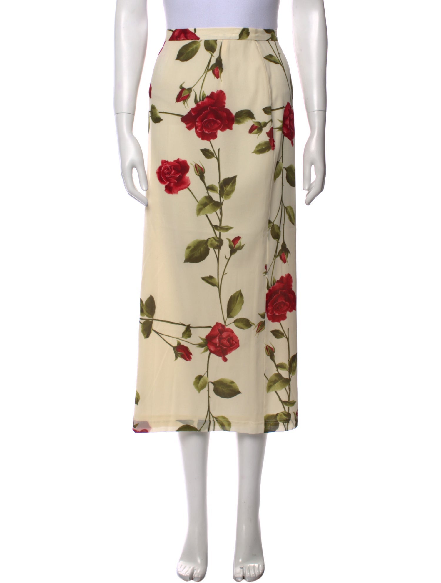 Dolce & Gabbana Silk Midi Length Skirt