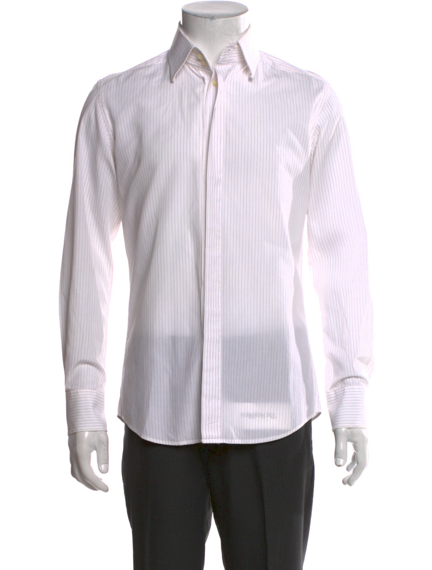 Dolce & Gabbana Striped Long Sleeve Dress Shirt