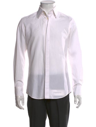 Dolce & Gabbana Striped Long Sleeve Dress Shirt