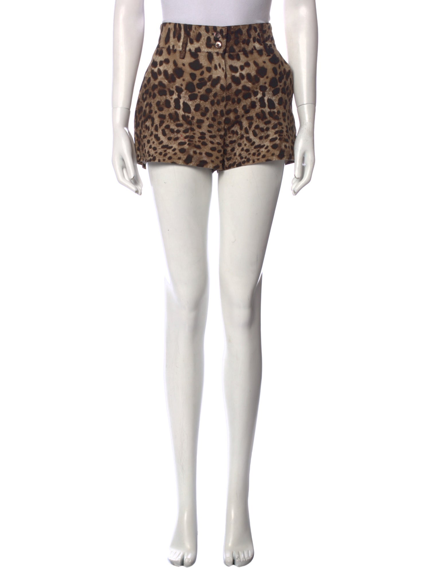 Dolce & Gabbana Animal Print Mini Shorts