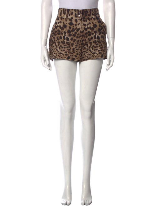 Dolce & Gabbana Animal Print Mini Shorts