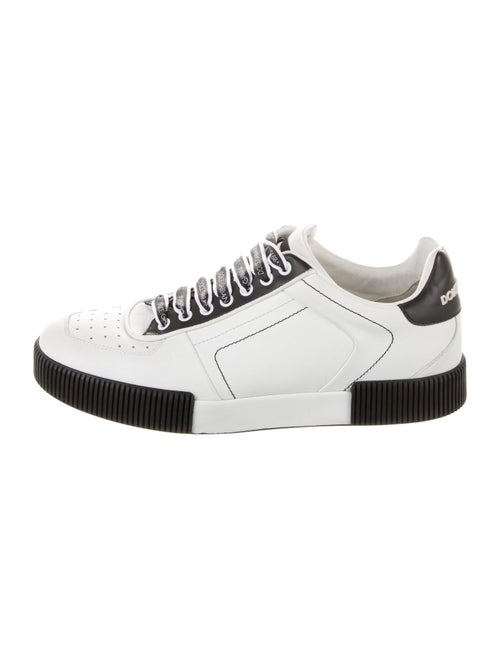 Dolce & Gabbana Leather Lasercut Accents Sneakers