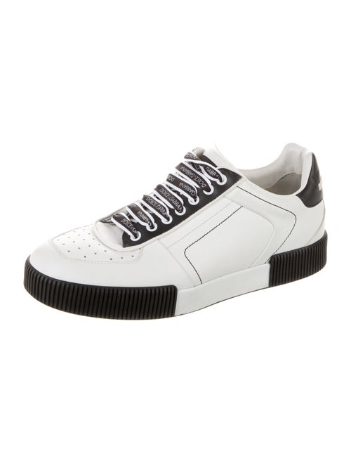 Dolce & Gabbana Leather Lasercut Accents Sneakers