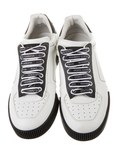 Dolce & Gabbana Leather Lasercut Accents Sneakers