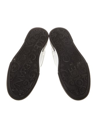 Dolce & Gabbana Leather Lasercut Accents Sneakers