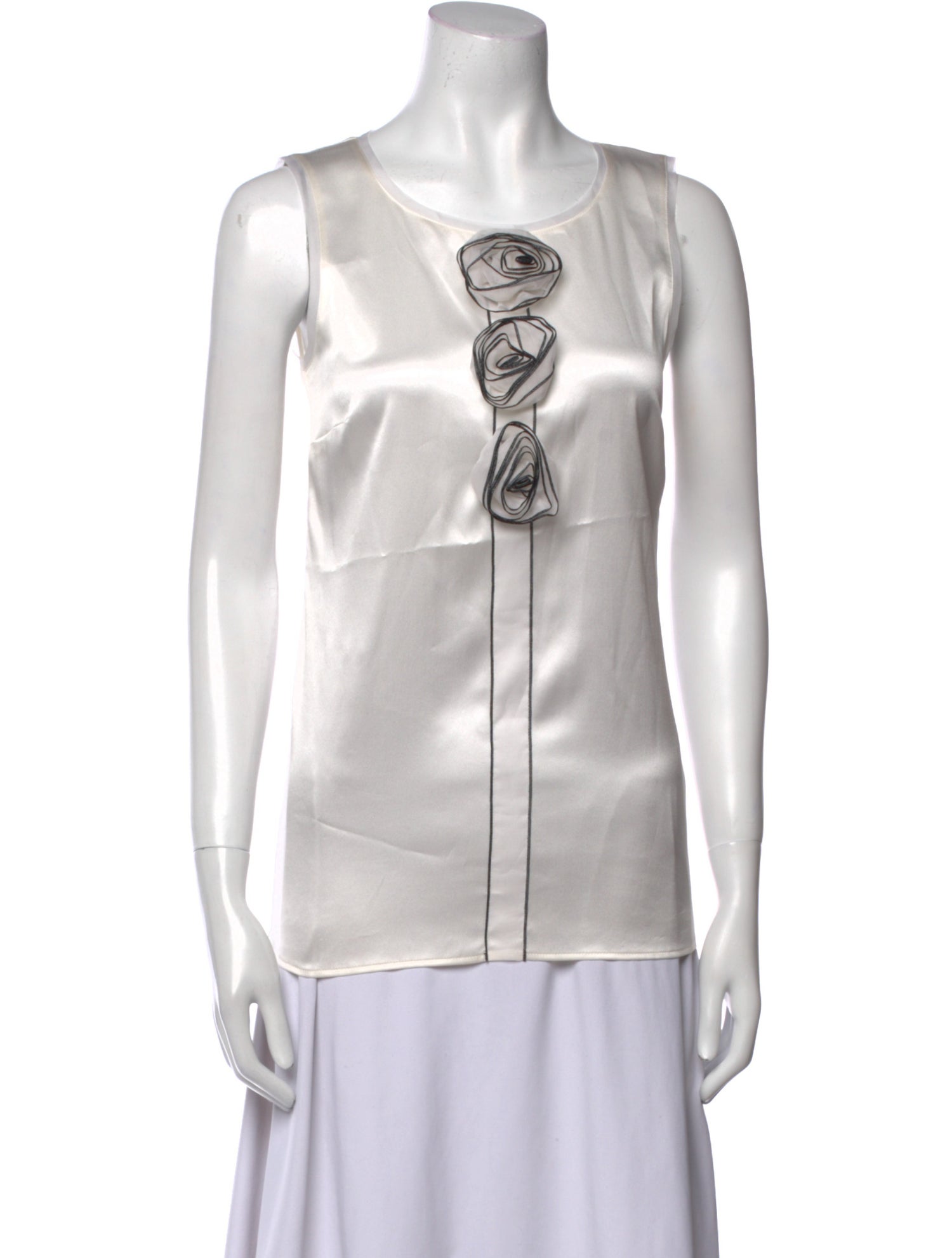 Dolce & Gabbana Silk Scoop Neck Top