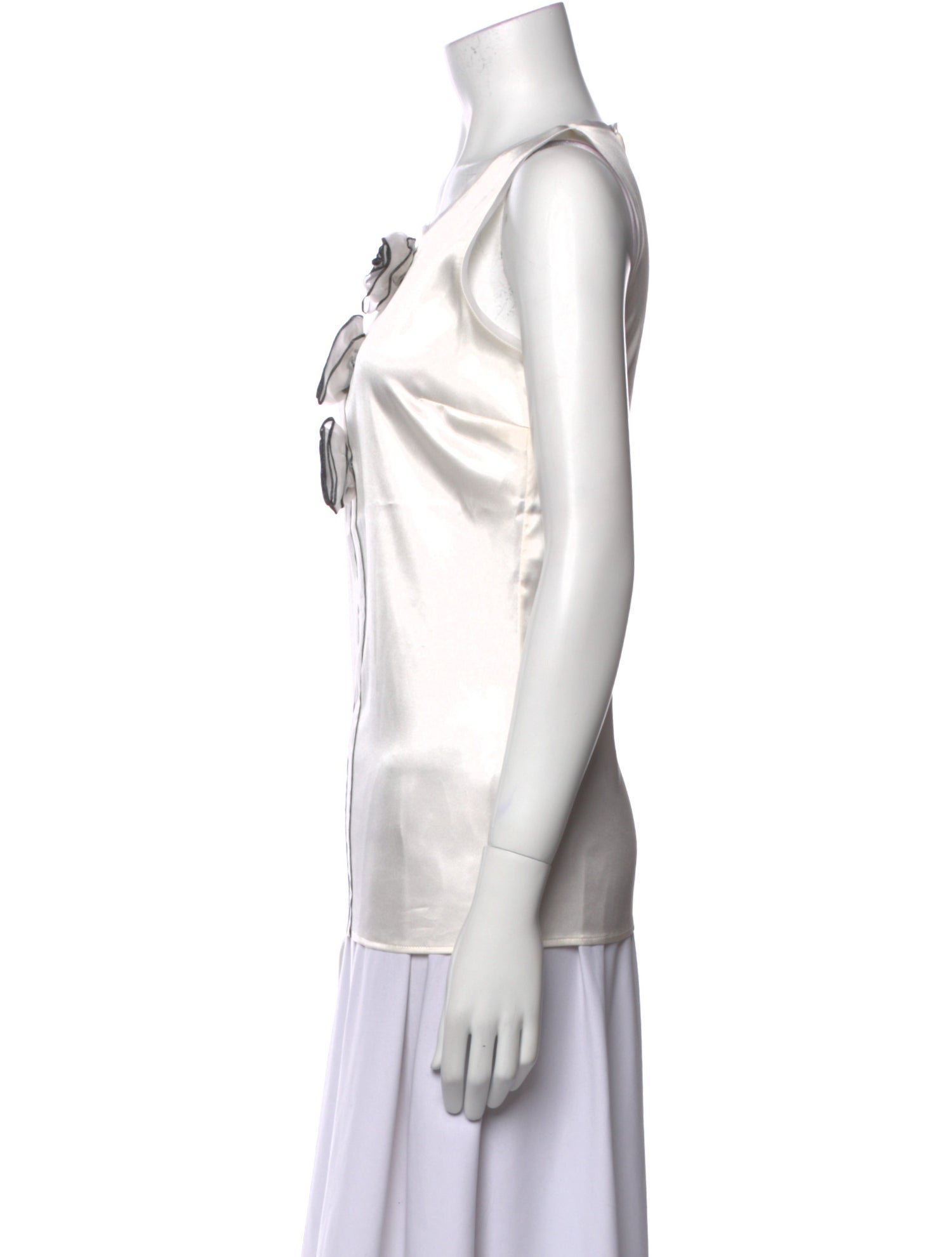 Dolce & Gabbana Silk Scoop Neck Top