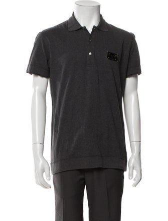 Dolce & Gabbana V-Neck Short Sleeve Polo Shirt