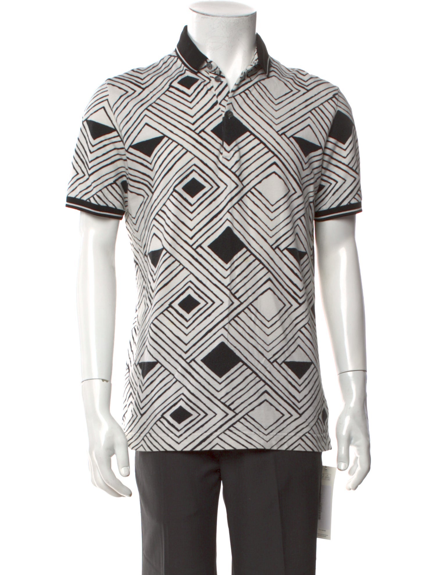 Dolce & Gabbana Printed V-Neck Polo Shirt