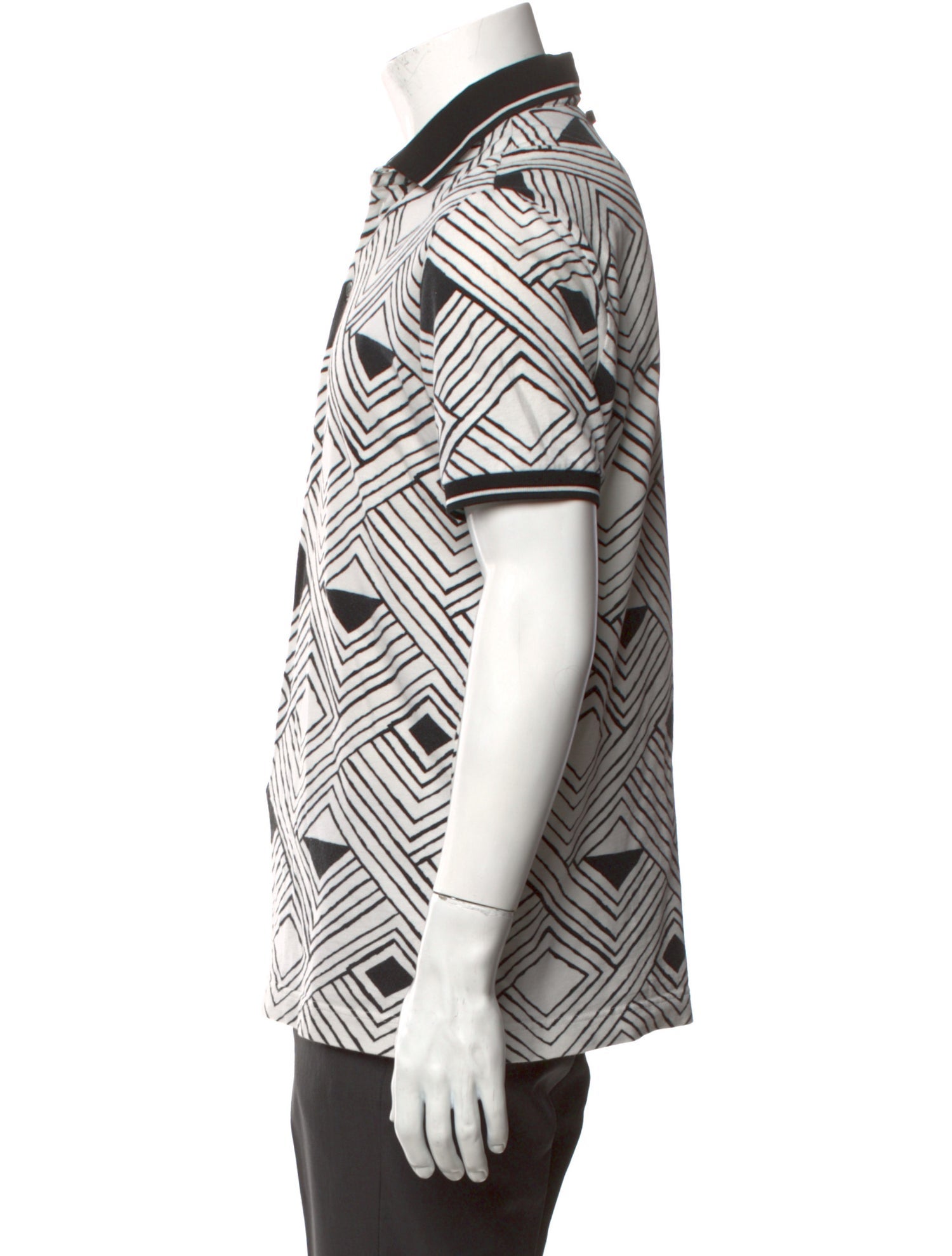 Dolce & Gabbana Printed V-Neck Polo Shirt