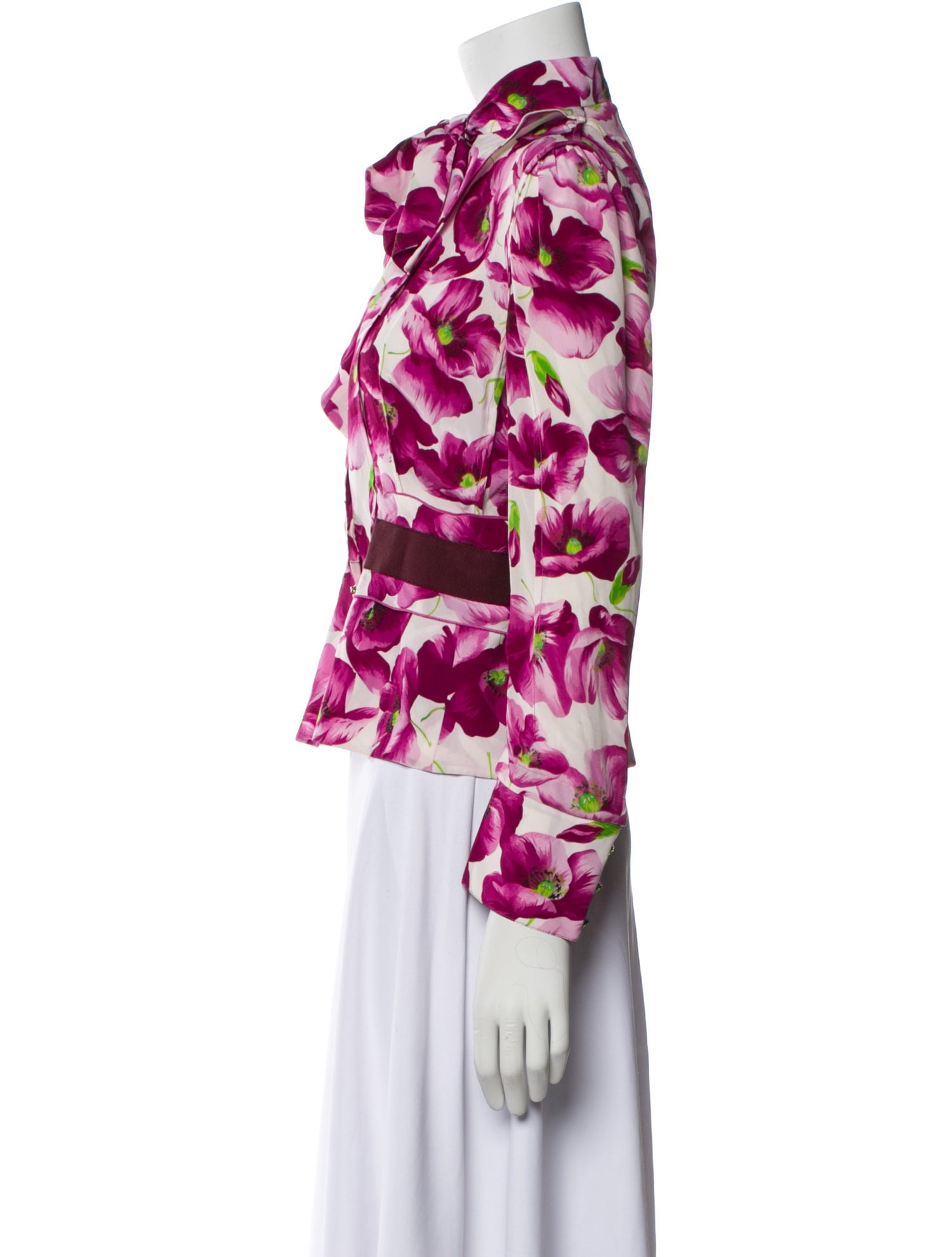 Dolce & Gabbana Silk Floral Print Blouse