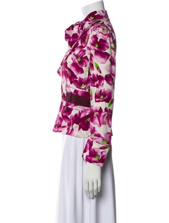 Dolce & Gabbana Silk Floral Print Blouse