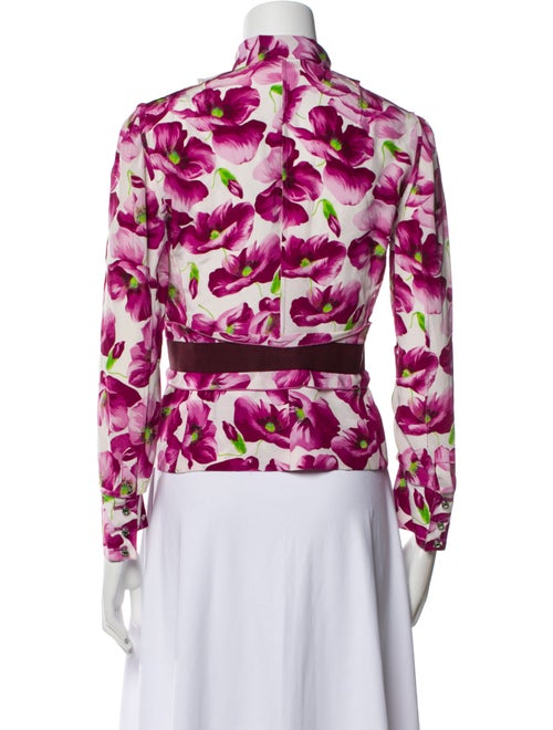 Dolce & Gabbana Silk Floral Print Blouse