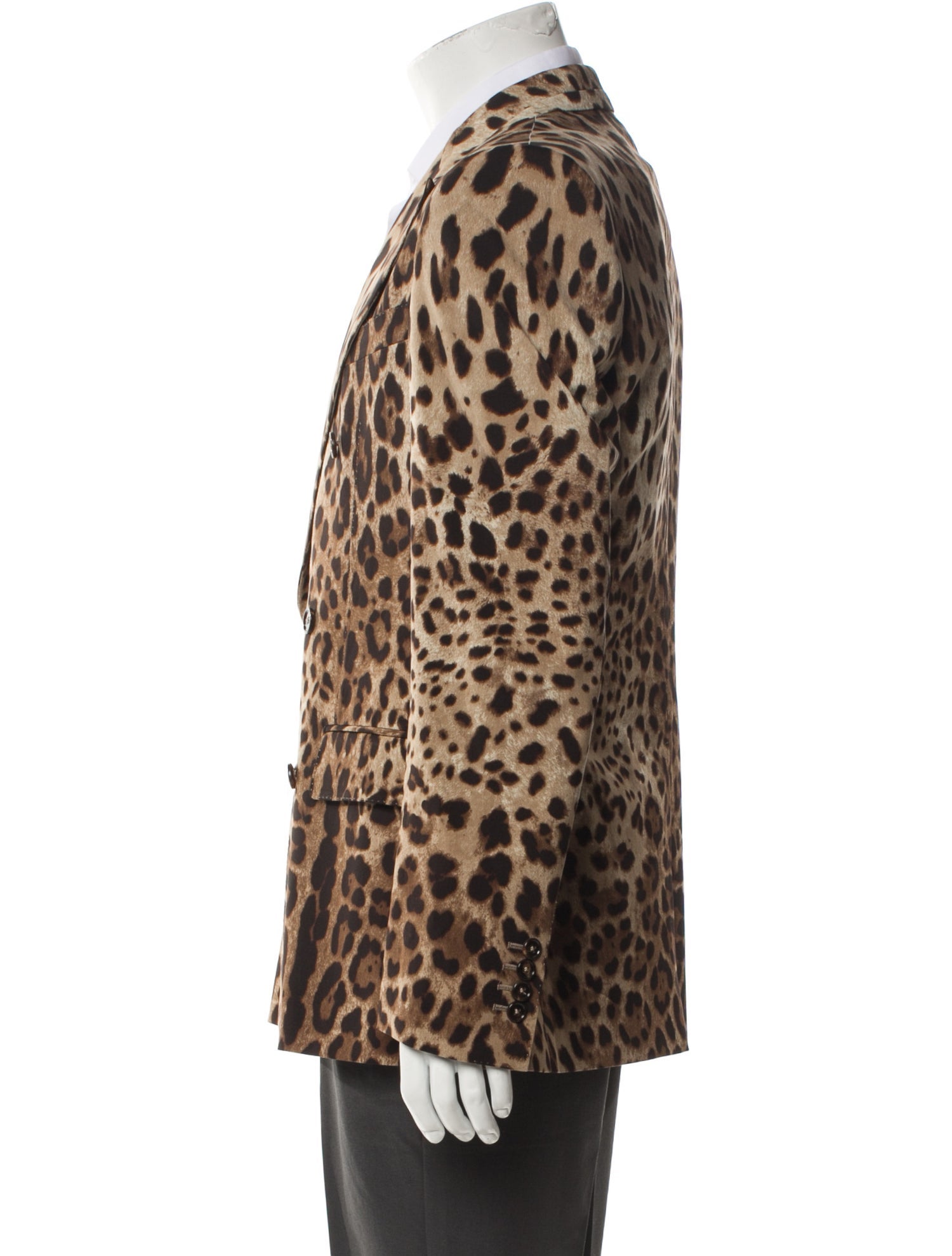 Dolce & Gabbana Wool Animal Print Blazer