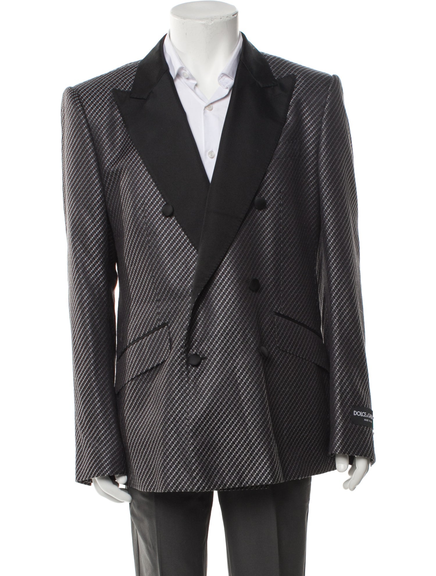 Dolce & Gabbana Silk Striped Blazer w/ Tags