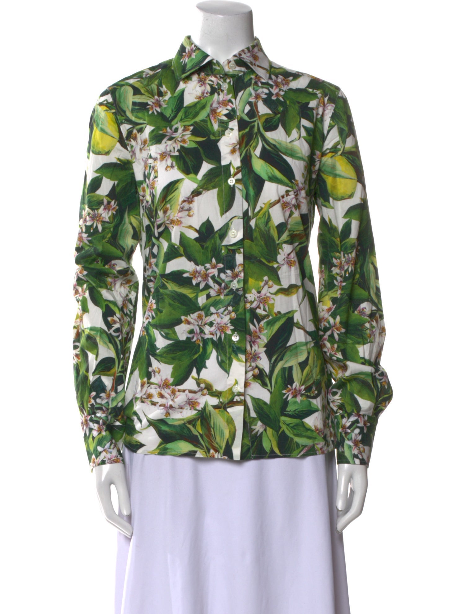 Dolce & Gabbana Floral Print Long Sleeve Blouse