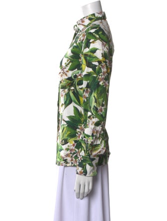 Dolce & Gabbana Floral Print Long Sleeve Blouse