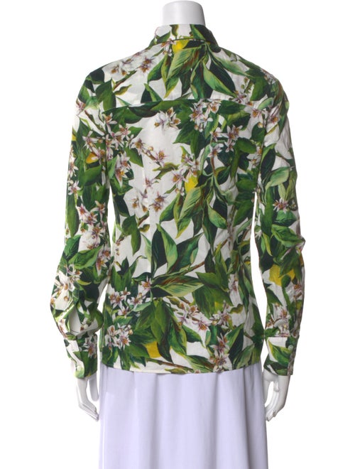Dolce & Gabbana Floral Print Long Sleeve Blouse