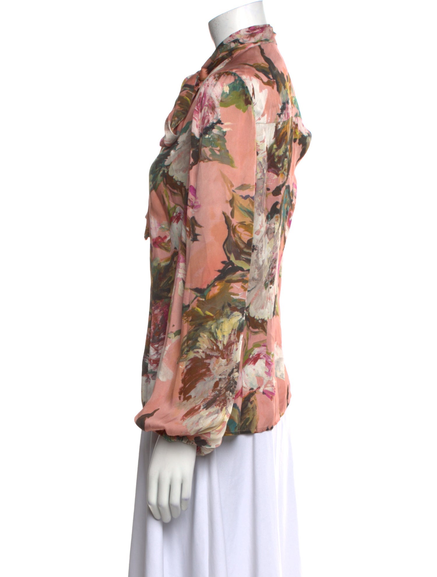 Dolce & Gabbana Silk Floral Print Blouse
