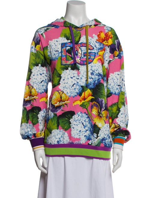 Dolce & Gabbana Floral Print Crew Neck Sweatshirt
