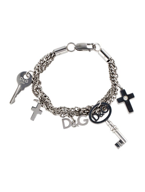 Dolce & Gabbana Crystal Charm Multistrand Bracelet