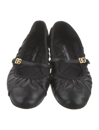 Dolce & Gabbana Leather Mary Jane Flats