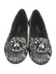 Dolce & Gabbana Lace Crystal Embellishments Flats