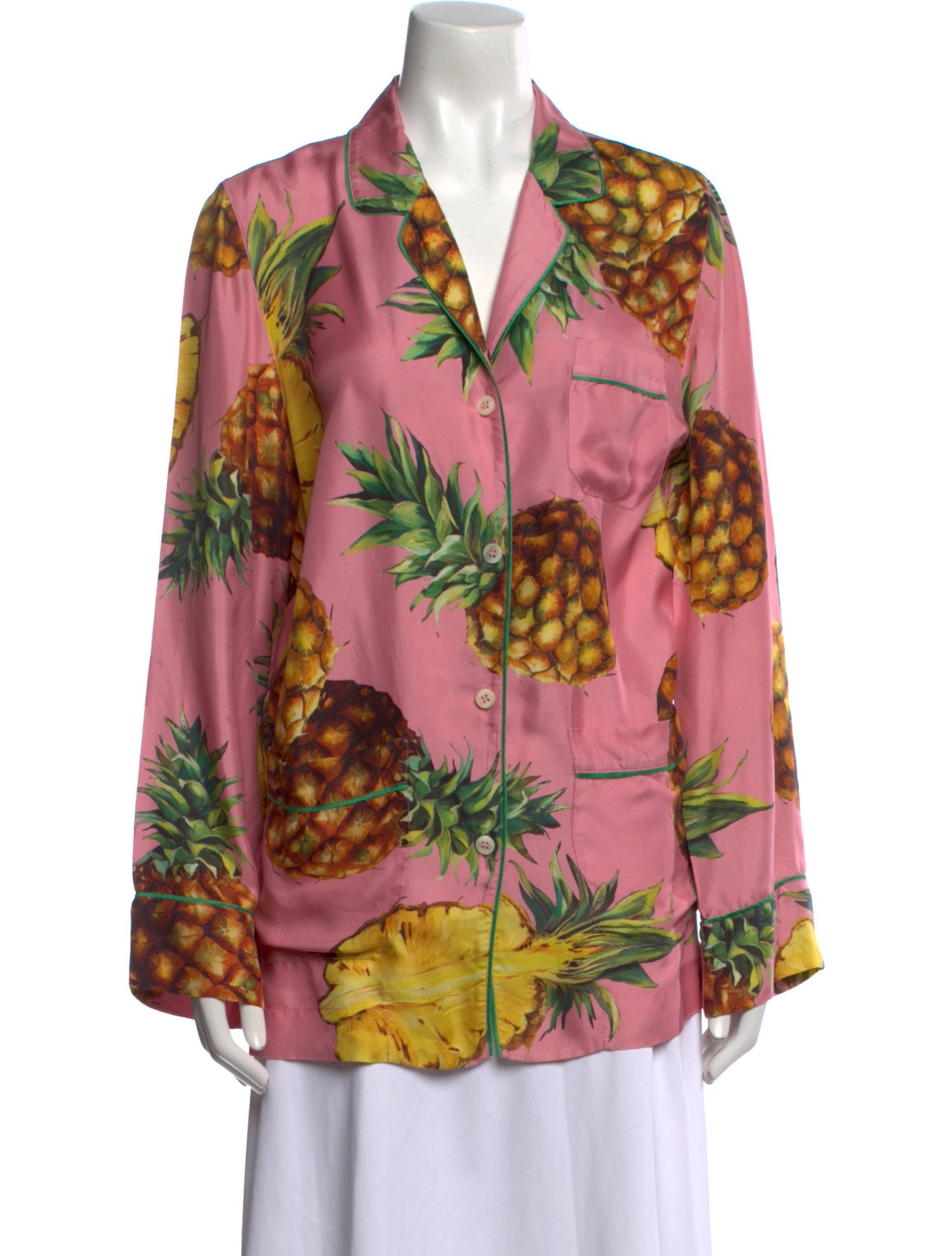 Dolce & Gabbana Silk Floral Print Blouse