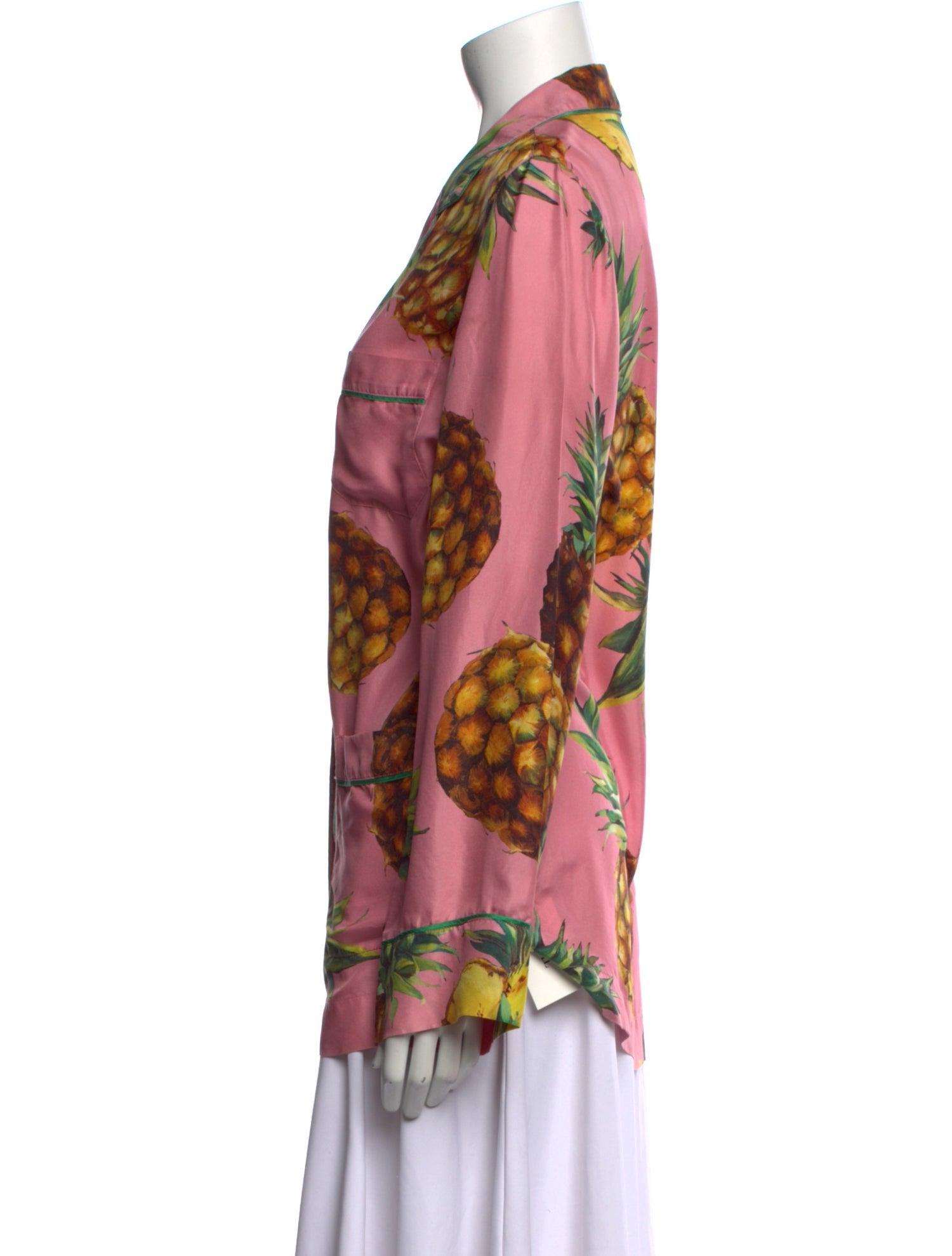 Dolce & Gabbana Silk Floral Print Blouse